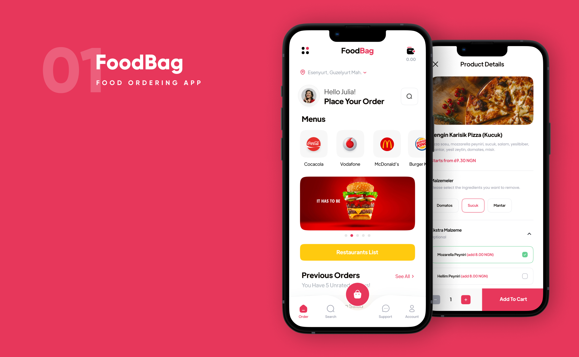 Full Width FoodBag Cover